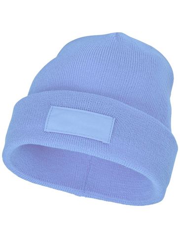 Czapka typu beanie Boreas z naszywką, jasnoniebieski