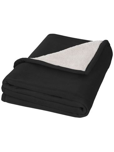 Pled z miękkiego polaru i sherpy Springwood, czarny / złamana biel