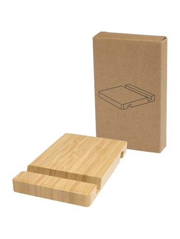 Bubup bambusowy dwukątowy stojak na tablet i telefon, drewno