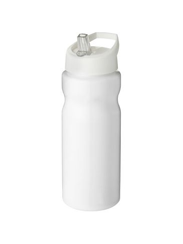 Bidon H2O Base® o pojemności 650 ml z wieczkiem z słomką, biały