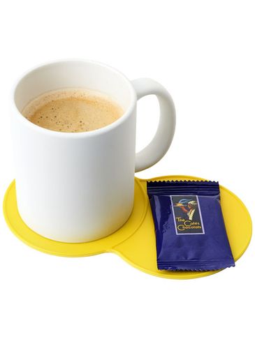 Podkładka podwójna wykonana z tworzywa sztucznego Sidekick, żółty