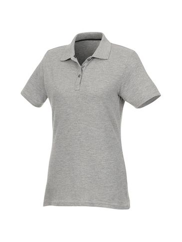 Helios - koszulka damska polo z krótkim rękawem, szary melanż