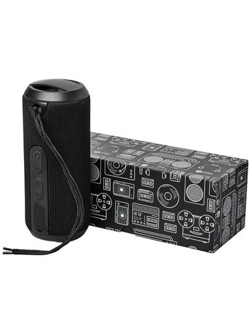 Wodoodporny pokryty tkaniną głośnik Rugged z Bluetooth®, czarny