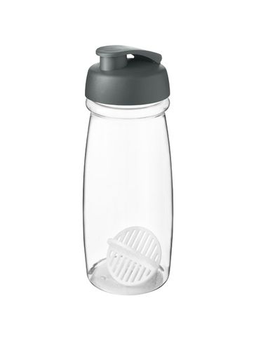 Shaker H2O Active Pulse o pojemności 600 ml, szary / przezroczysty