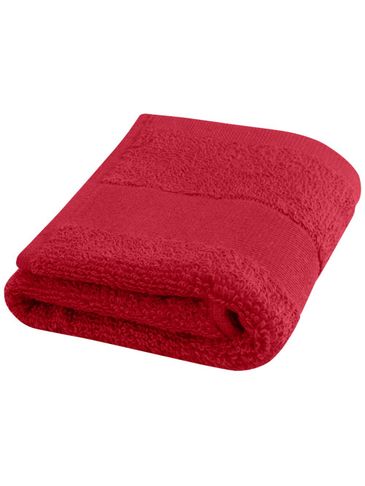 Sophia bawełniany ręcznik kąpielowy o gramaturze 450 g/m² i wymiarach 30 x 50 cm, czerwony