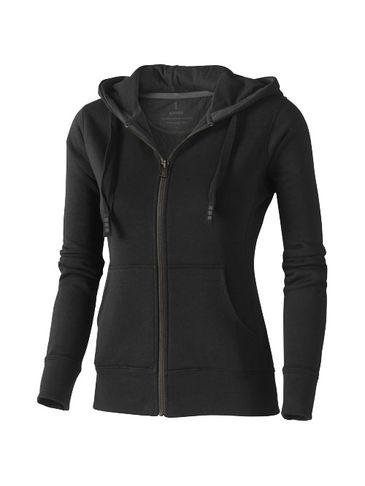 Damska rozpinana bluza z kapturem Arora, czarny