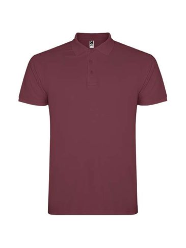Star koszulka męska polo z krótkim rękawem, berry red