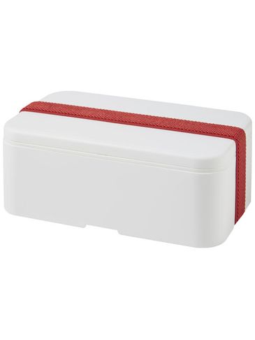 MIYO jednopoziomowe pudełko na lunch , biały / czerwony