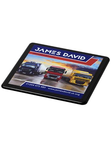 Podkładka kwadratowa Terran wykonana w całości z tworzyw sztucznychpochodzących z recyklingu, czarny