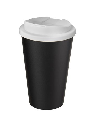 Americano® 350 ml tumbler with spill-proof lid, czarny / biały