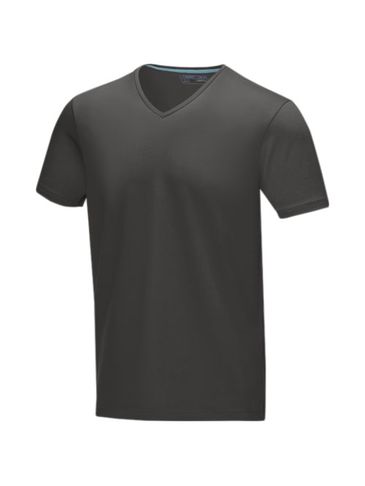 Męski T-shirt organiczny Kawartha z krótkim rękawem, szary sztormowy
