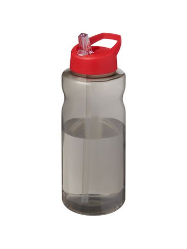 H2O Active® Eco Big Base bidon o pojemności 1 litra z wieczkiem z dzióbkiem, ciemnografitowy / czerwony