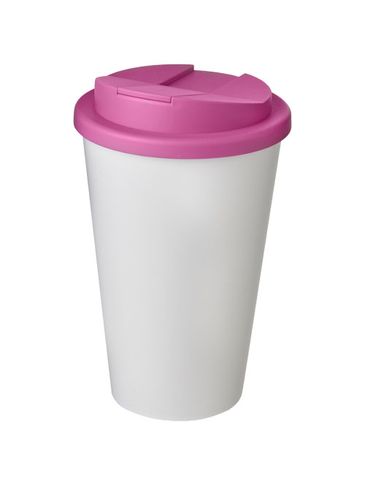 Americano® 350 ml tumbler with spill-proof lid, biały / magenta