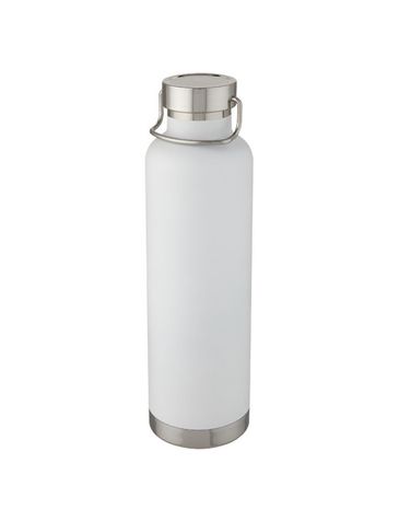 Miedziany, izolowany próżniowo bidon Thor o pojemności 1 l, biały