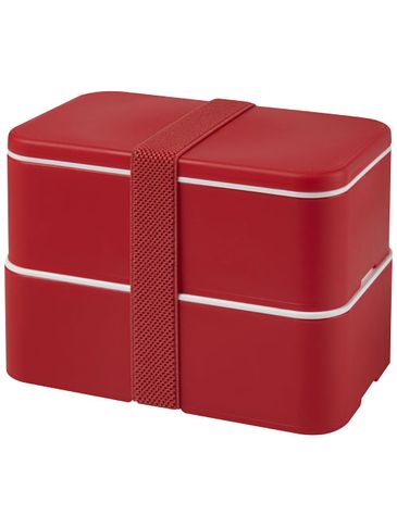 MIYO dwupoziomowe pudełko na lunch, czerwony / czerwony / czerwony