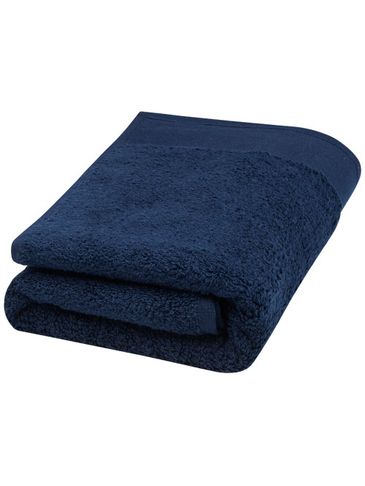 Nora bawełniany ręcznik kąpielowy o gramaturze 550 g/m² i wymiarach 50 x 100 cm, granatowy
