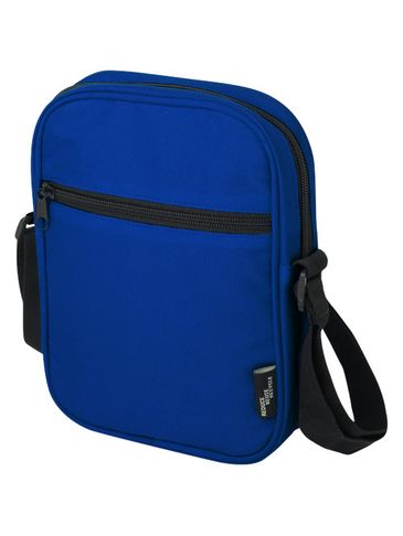 Byron torba na ramię o pojemności 2 l wykonana z materiałów z recyklingu z certyfikatem GRS, błękit królewski