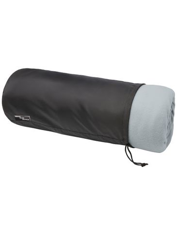 Koc z warstwą polarową i sherpa z plastiku z recyklingu Marigold, szary / złamana biel