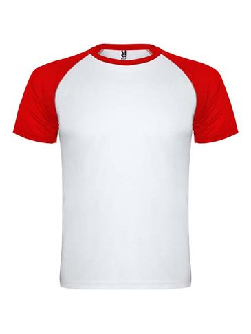 Indianapolis sportowa koszulka dziecięca z krótkim rękawem, biały / czerwony