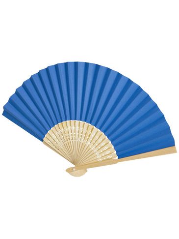 Wachlarz Carmen z bambusa i papieru, błękitny