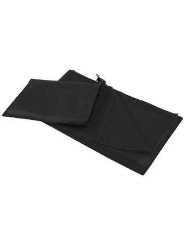 Lucas ręcznik sportowy RPET 70x140 cm, czarny