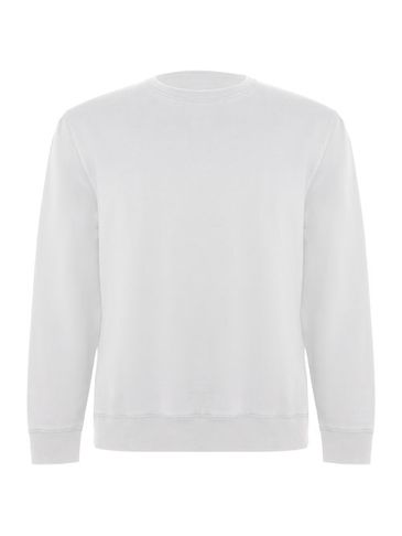Batian bluza unisex z okrągłym dekoltem, biały