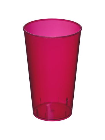 Kubek Arena o pojemności 375 ml wykonany z tworzywa sztucznego, przezroczysta magenta