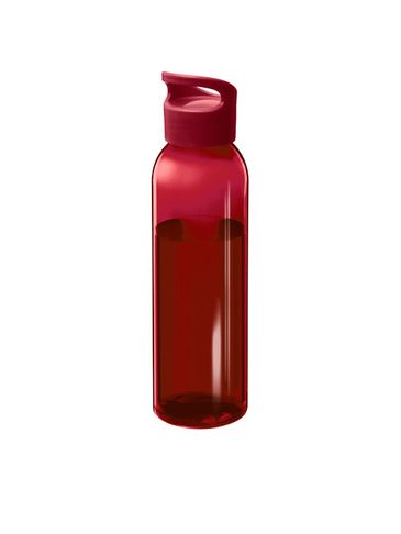 Sky butelka na wodę o pojemności 650 ml z tworzyw sztucznych pochodzących z recyklingu, czerwony