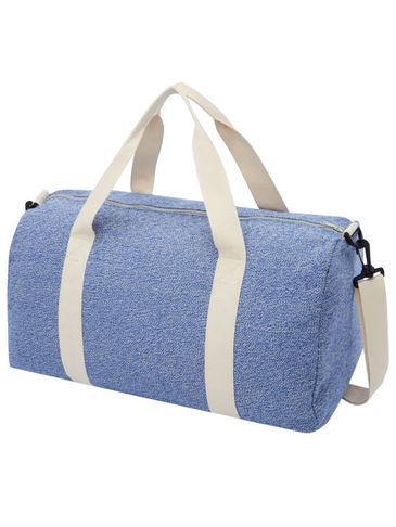 Pheebs torba podróżna z powtórnie przetworzonej bawełny i poliestru, 450 g/m², granatowy melanż