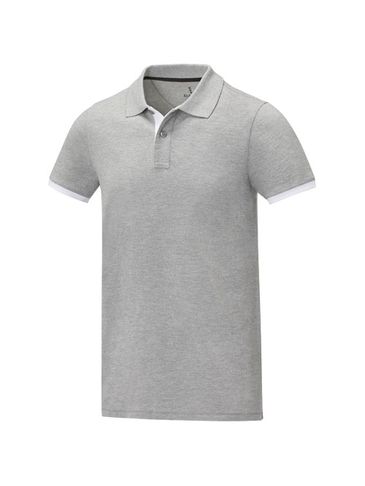 Męska koszulka polo duotone Morgan z krótkim rękawem, szary melanż