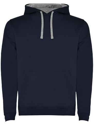 Urban męska bluza z kapturem, navy blue / marl grey