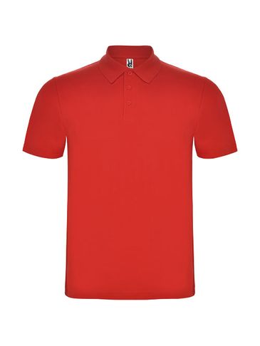 Austral koszulka polo unisex z krótkim rękawem, czerwony