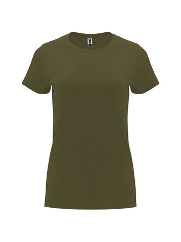 Capri koszulka damska z krótkim rękawem, militar green