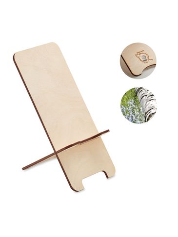 GROUW STAND - Stojak na telefon brzozowy