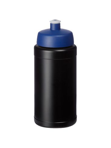 Bidon Baseline® Plus o pojemności 500 ml z wieczkiem sportowym, czarny / niebieski