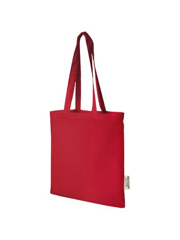 Madras torba na zakupy z bawełny z recyklingu o gramaturze 140 g/m2 i pojemności 7 l, czerwony