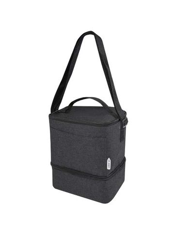 Torba termoizolacyjna na lunch Tundra mieszcząca 9 puszek, wykonana z plastiku PET z recyklingu, heather charcoal