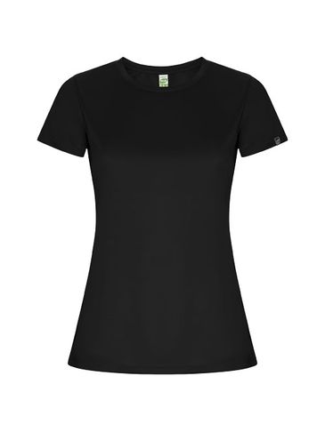 Imola sportowa koszulka damska z krótkim rękawem, czarny