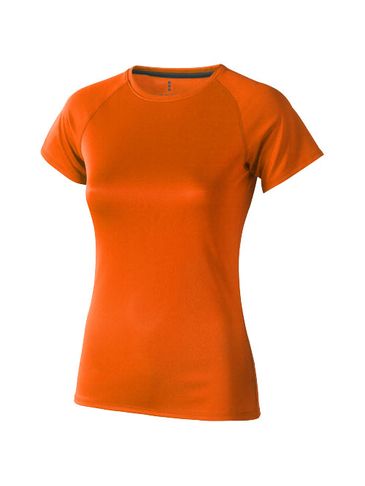 Damski T-shirt Niagara z krótkim rękawem z dzianiny Cool Fit odprowadzającej wilgoć, pomarańczowy