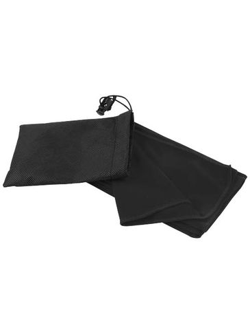 Lucas ręcznik sportowy RPET 30x80 cm, czarny