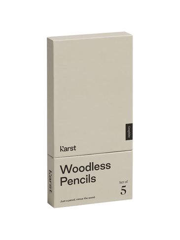 Bezdrzewne ołówki 2B Karst® w 5-paku, szary