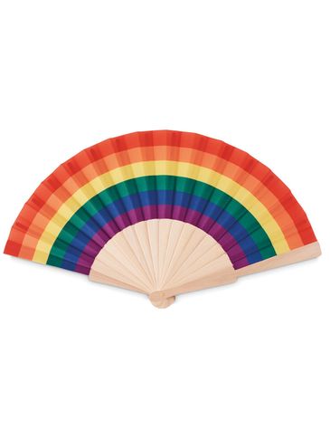 BOWFAN - Tęczowy drewniany wachlarz