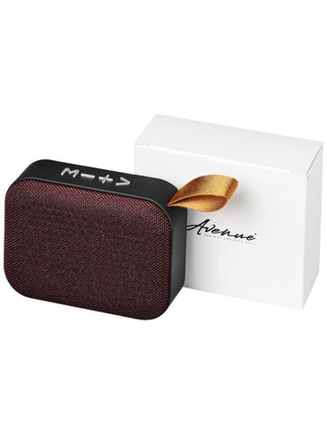 Materiałowy głośnik Bluetooth® Fashion, czerwony