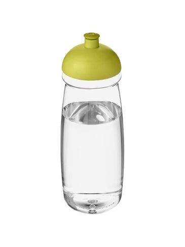 Bidon H2O Pulse® o pojemności 600 ml z wypukłym wieczkiem, przezroczysty / limonka