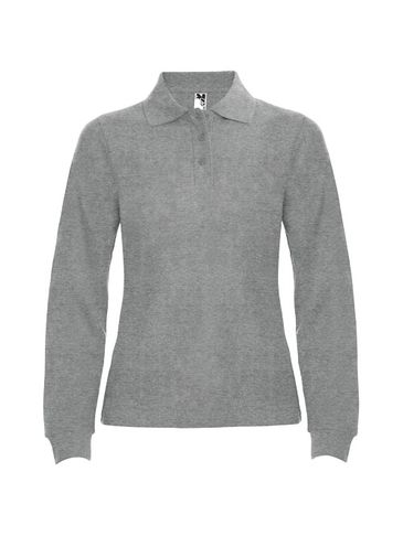 Estrella koszulka damska polo z długim rękawem, marl grey