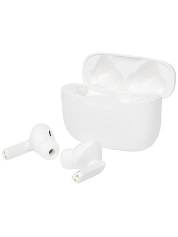 Essos 2.0 automatycznie parujące się bezprzewodowe słuchawki douszne z technologią True Wireless i futerałem, biały