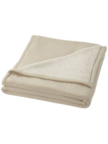 Pled z miękkiego polaru i sherpy Springwood, złamana biel