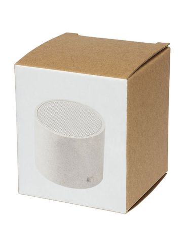 Głośnik Bluetooth® Kikai ze słomy pszenicznej, beżowy