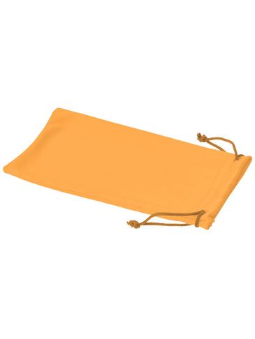 Pokrowiec z mikrofibry do okularów przeciwsłonecznych Clean, neonowy pomarańczowy