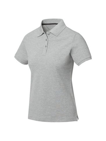 Damskie polo Calgary z krótkim rękawem, szary melanż